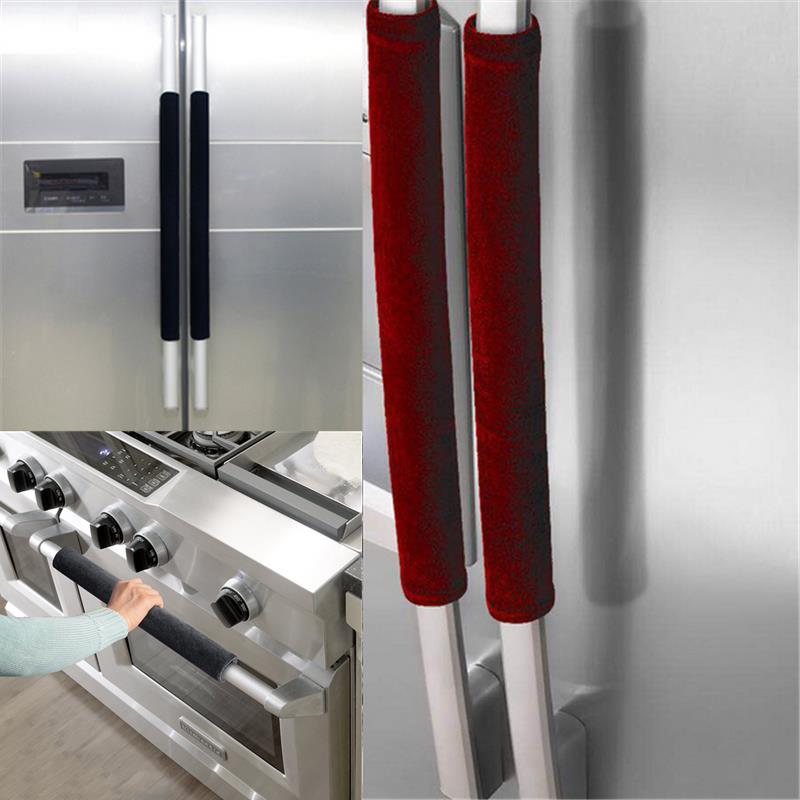 2Pcs/Set Refrigerator Door Han - Kitchen Appliances With Red Knobs ulasan dan harga