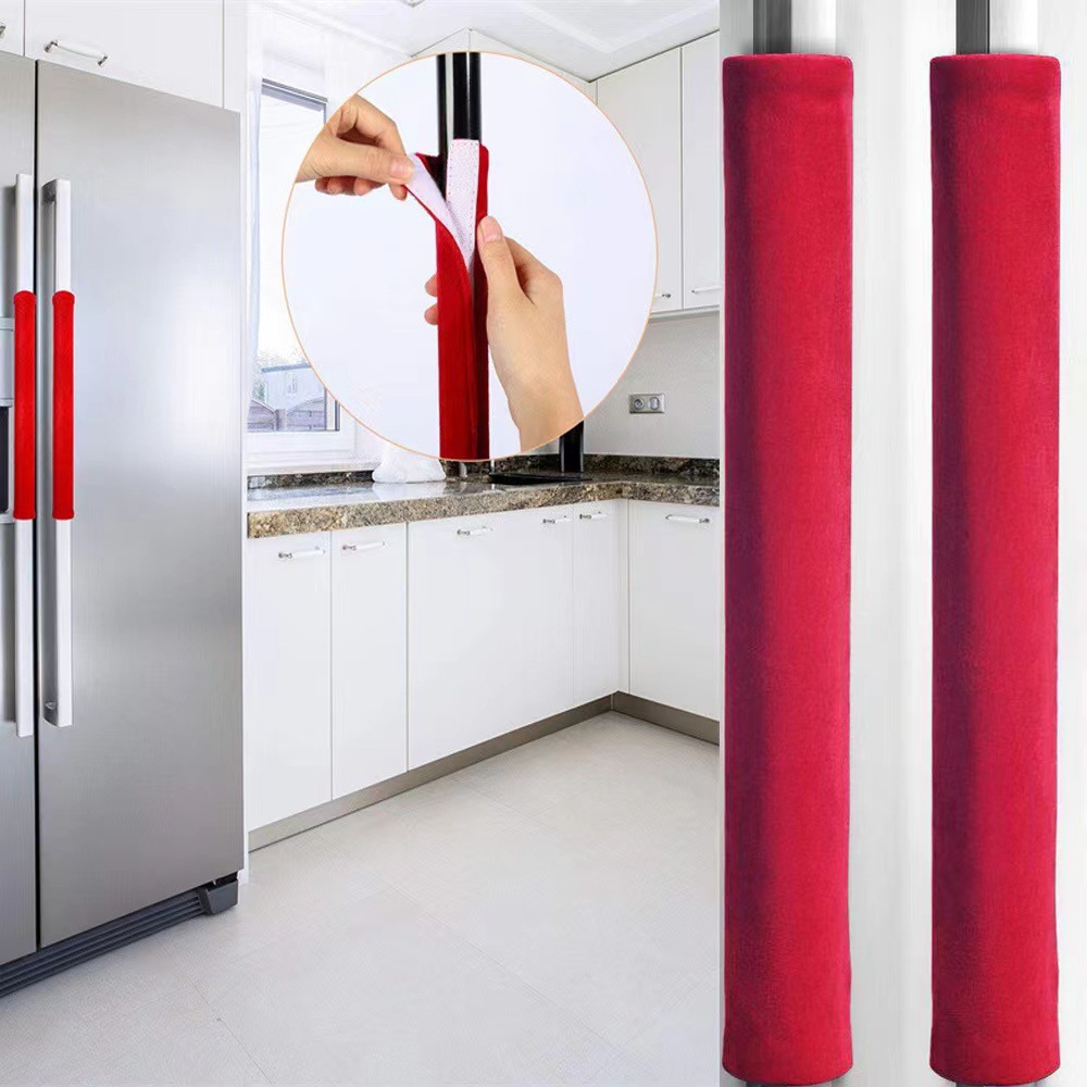 2Pcs/Set Refrigerator Door Han - Kitchen Appliances With Red Knobs ulasan dan harga